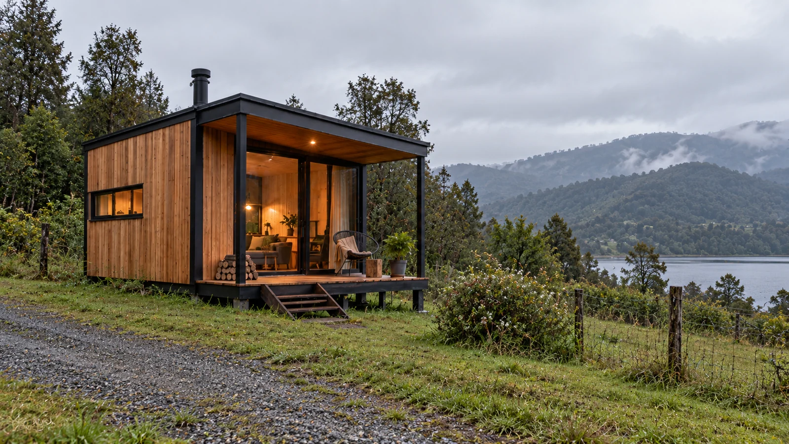 Tiny House contemporánea con vista al lago