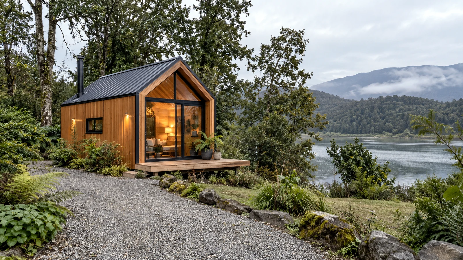 Tiny House revestida en madera